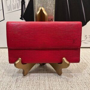 Louis Vuitton Sarah Red Epi Leather Wallet